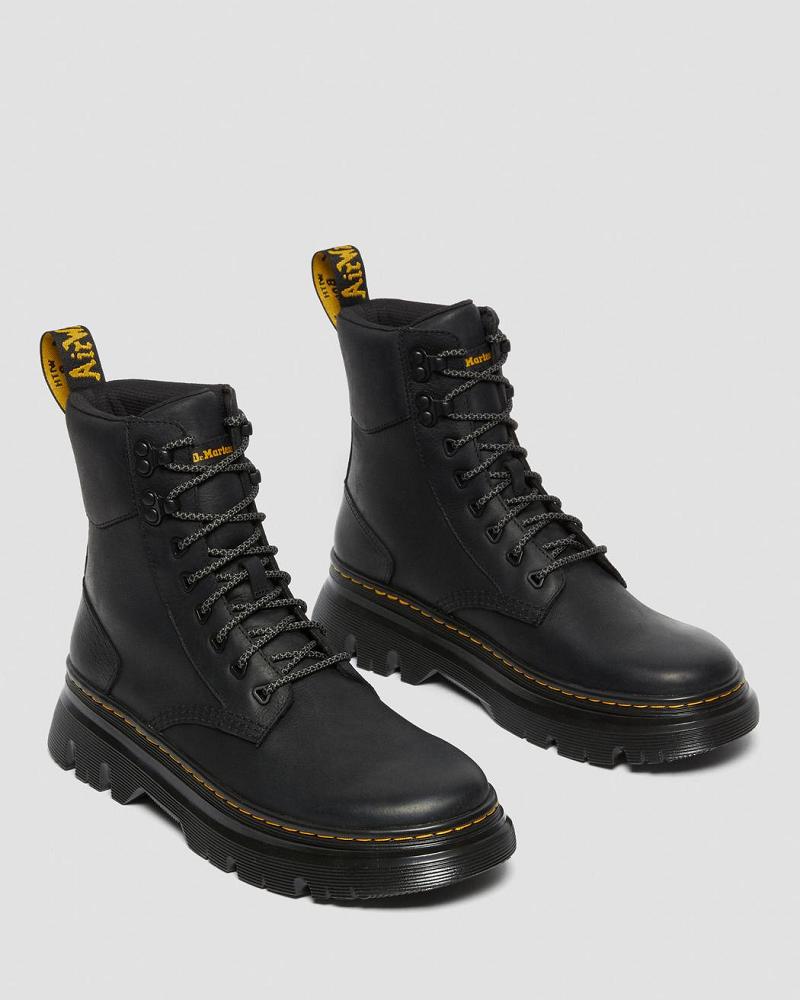 Men's Dr Martens Tarik Wyoming Leather Utility Ankle Boots Black | AU 452EBC